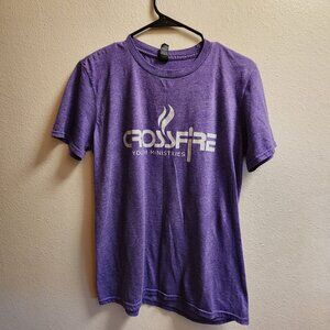Pre-owned, Great cond Crossfire Youth Ministries T-shirt Purple Men's Medium